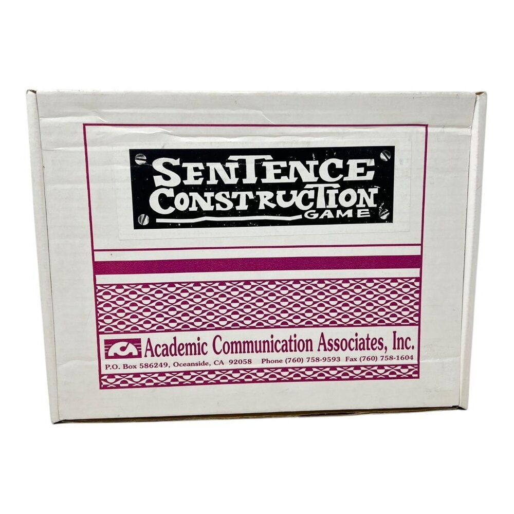 Sentence Construction Game Home School Learn Academic Communication Assoc